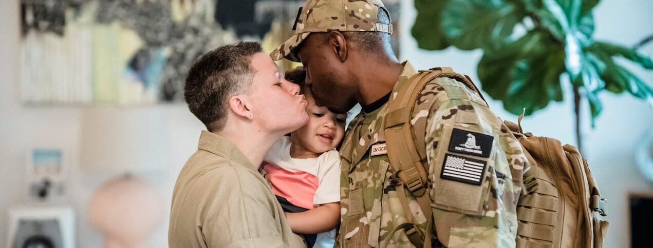 Soldier with his family.